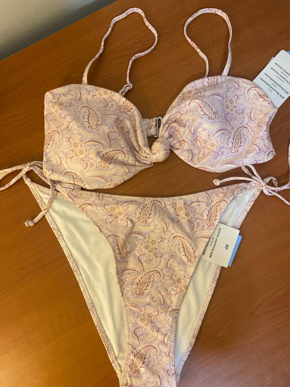 Women's Pink Paisley Bikini Set